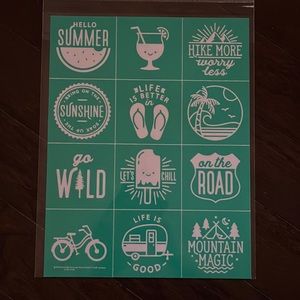 Brand New Chalk Couture Hello Summer Minis Transfer